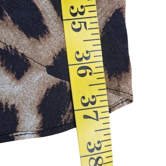 Mable Women’s Ruched Animal Print Midi Skirt S Night Out Quiet Luxury Y2K - Picture 12 of 12